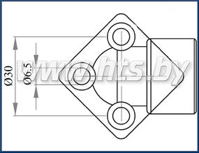 Изображение Фланец DRA 330 3/8 (М6)