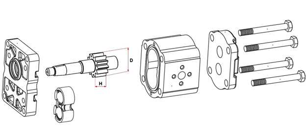 Расчет объема шестеренного гидронасоса по геометрическим размерам