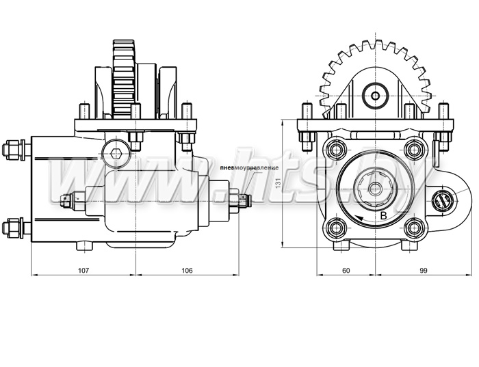 Коробка отбора мощности для КПП MAZ 236/238  ISO TF19002P ABER купить в Беларуси 