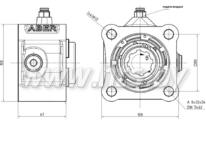 Коробка отбора мощности для КПП ZF TF4002SP ABER купить в Беларуси 