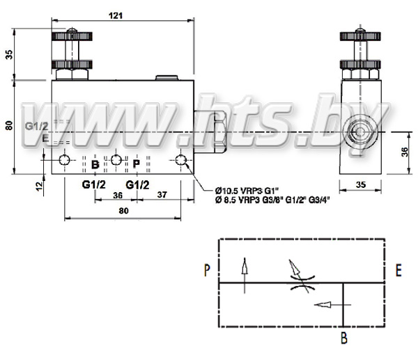 Регулятор расхода  VPR3 1/2